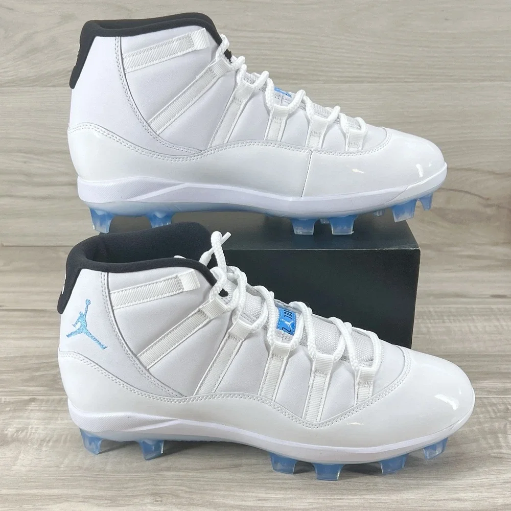 Jordan 11 Retro MCS Baseball Cleats White Legend Blue Mens 10.5 HM7326-104
